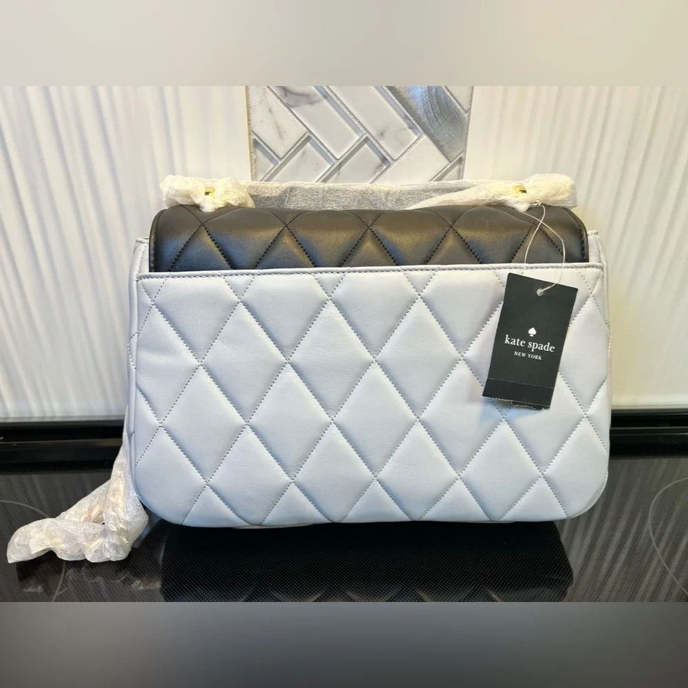 SALE 🔥 Colorblock Quilted Leather Carey Shoulder Bag Kate Spade Tricolor